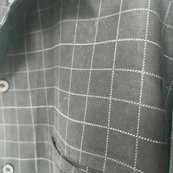 Bazzi New with tags Men’s Button Front Long Sleeve Black Plaid Size XXL - Picture 2 of 5